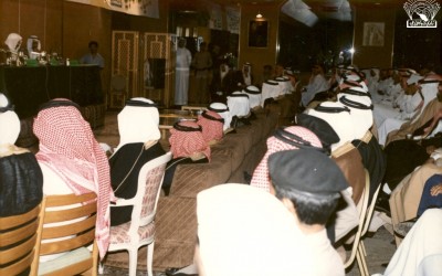 إحدى الفعاليات في النادي لعبد الله بن إدريس وغيره برعاية الأمير / خالد الفيصل .
